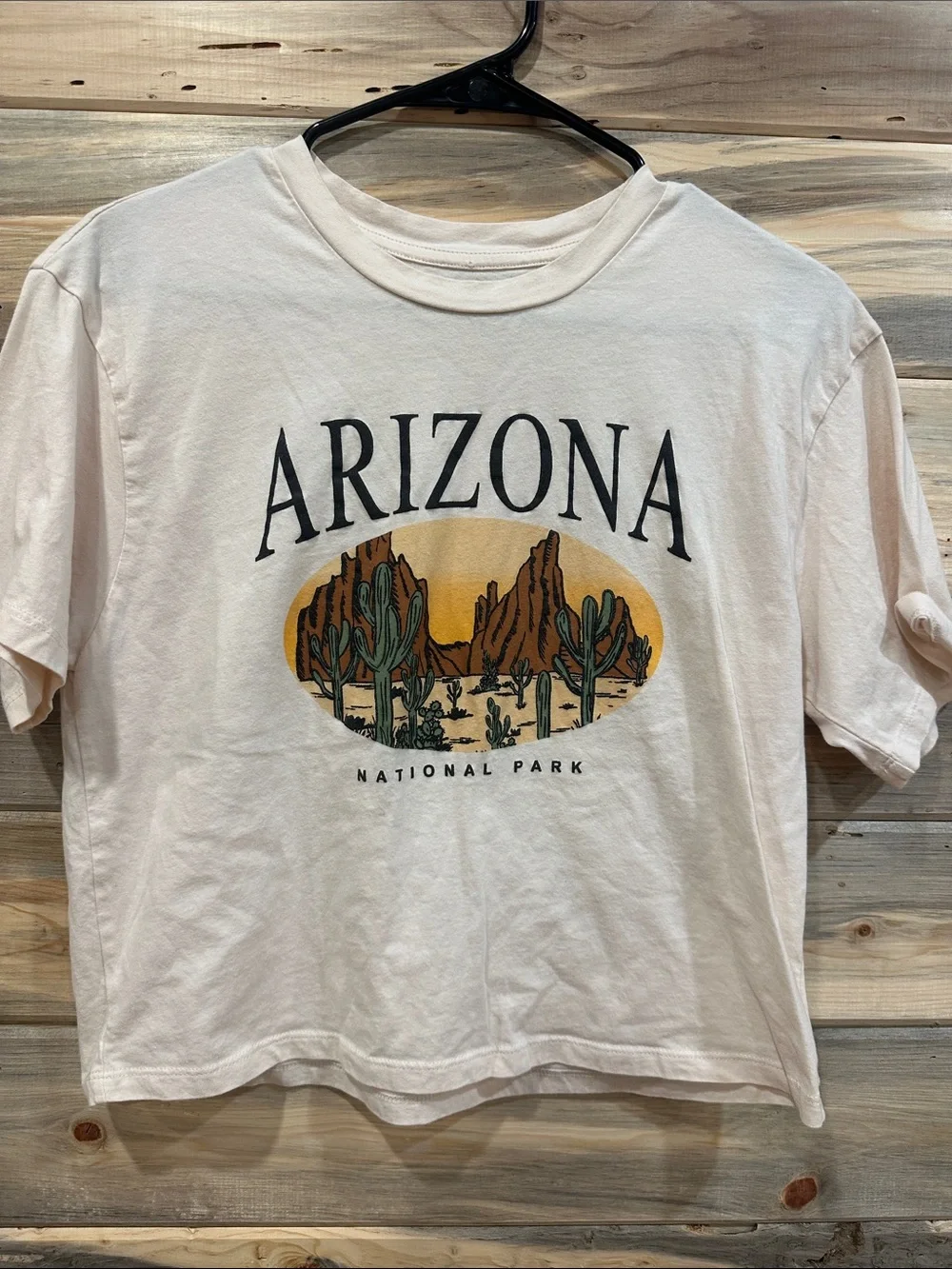 Arizona Graphic Tee - Cream Short Sleeve Women’s Top